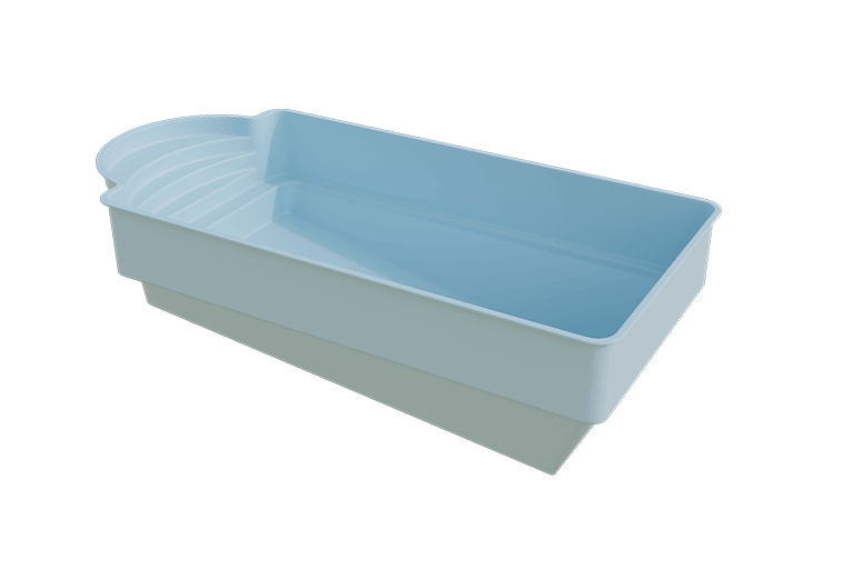 Piscine coque polyester au format mini piscine
